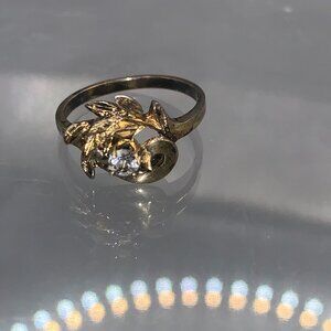 Vintage Women's Electro Plated Cubic Zironia Size 7 1/4 Ring